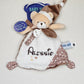 Doudou Ourson Plat "Je brille dans la nuit" Personnalisé | BabyNat