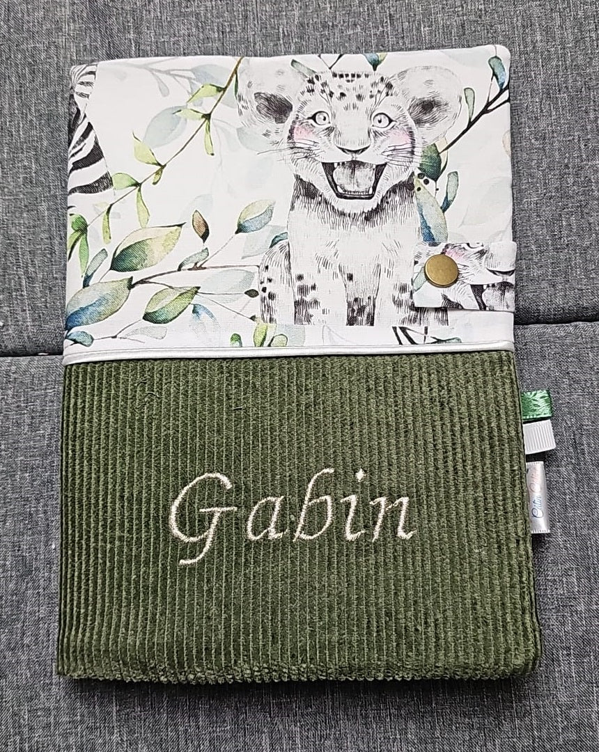 Protège Carnet -Vuli- Personnalisé | Velours et Coton Premium