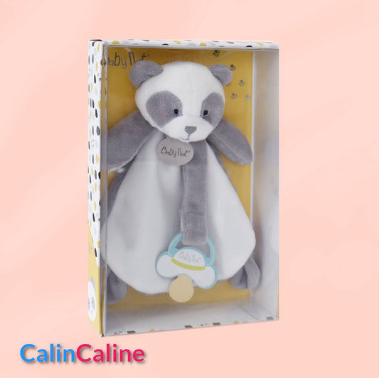 Personalized Panda Soft Toy & Pacifier Clip | BabyNat