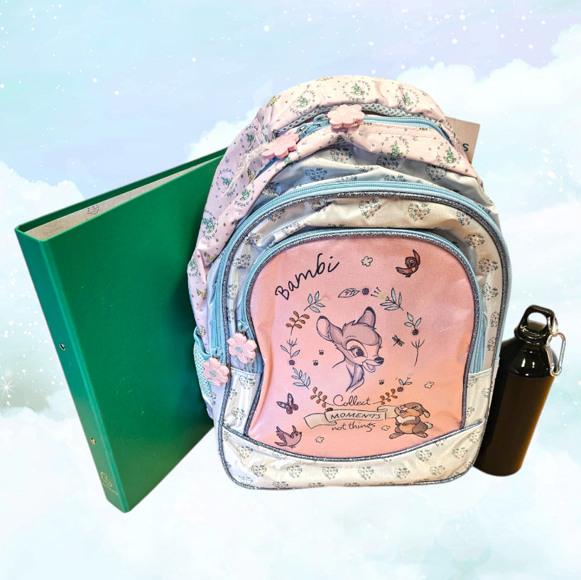 Sac à Dos Enfant Premium 39cm | Bambi Moments | 3 Compartiments