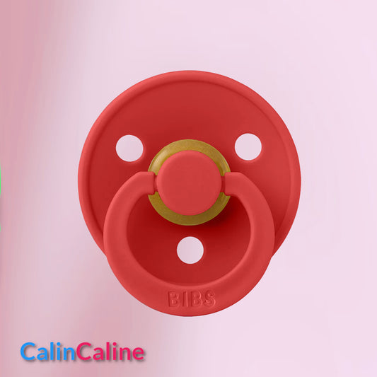 BIBS Color Pacifier | 0 - 6 months | Color Strawberry Red