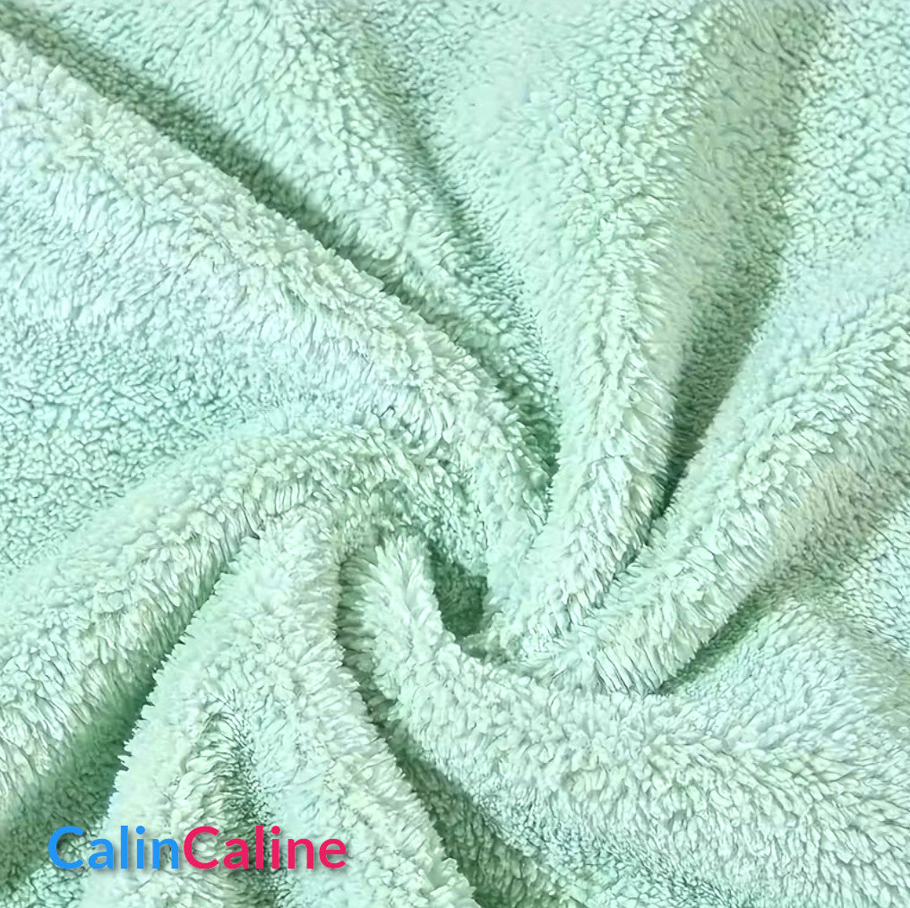 Cape de bain Dinosaure Vert Menthe 0-3 ans | 80cm x 80cm | Prénom Brodé