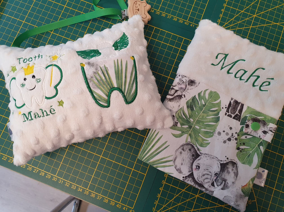Créez Votre Coussin à dents de lait personnalisé | Modèle mixte | 21cm x 16cm