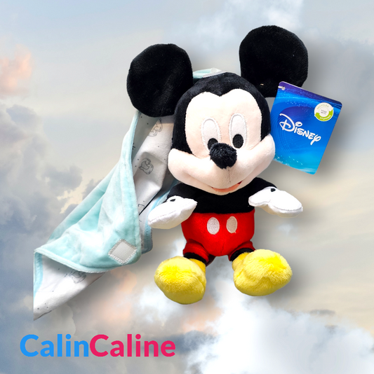 Doudou Peluche Disney Mickey 25cm avec Mouchoir Personnalisé | Nicotoy