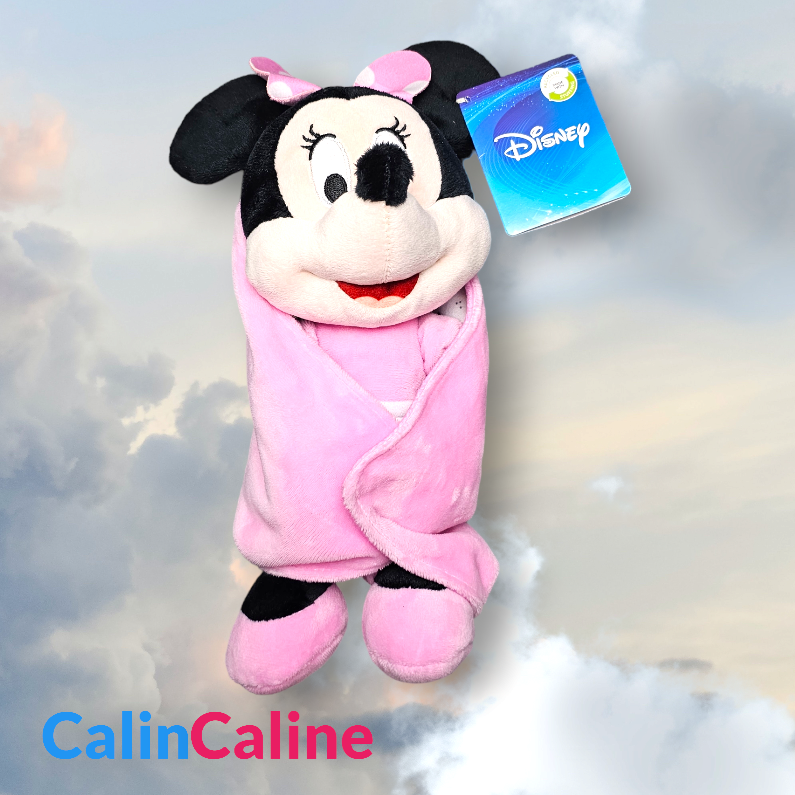 Doudou Peluche Disney Minnie 25cm avec Mouchoir Personnalisé | Nicotoy