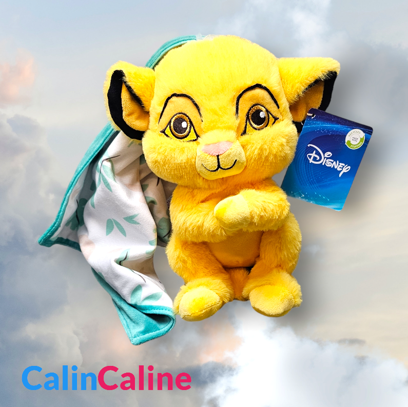 Doudou Peluche Simba 25cm avec Mouchoir Personnalisé | Nicotoy