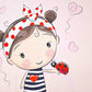 Tour de lit Fille Coccinelle | 3 coussins 60cm x 40cm | Coton et Velours | A personnaliser