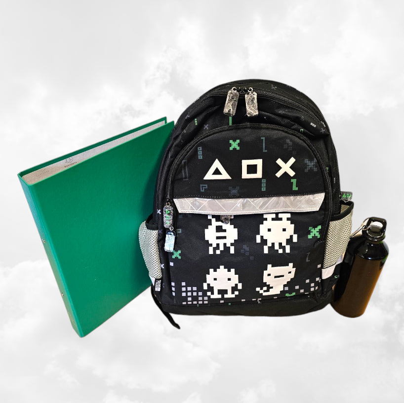 Sac à Dos Enfant Premium 42cm | Gaming Noir | 2 Compartiments