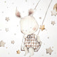 Tour de lit Hippo | 3 coussins 60cm x 40cm | Coton et Velours | A personnaliser