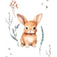 Couverture Plaid Lapin Forêt Enchantée | 70cm x 95cm | Minky au choix