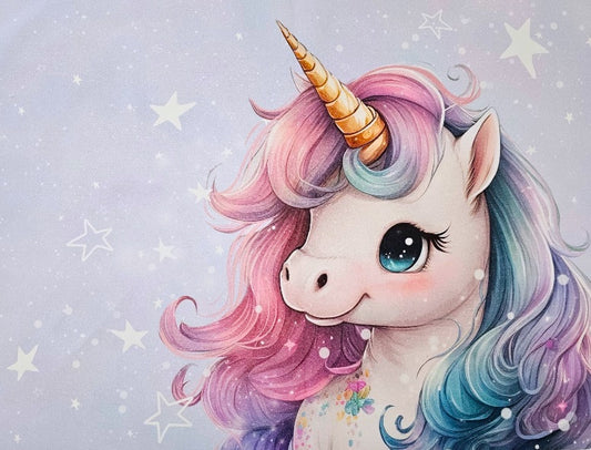 Tour de lit Licorne | 3 coussins 60cm x 40cm | Coton et Velours | A personnaliser
