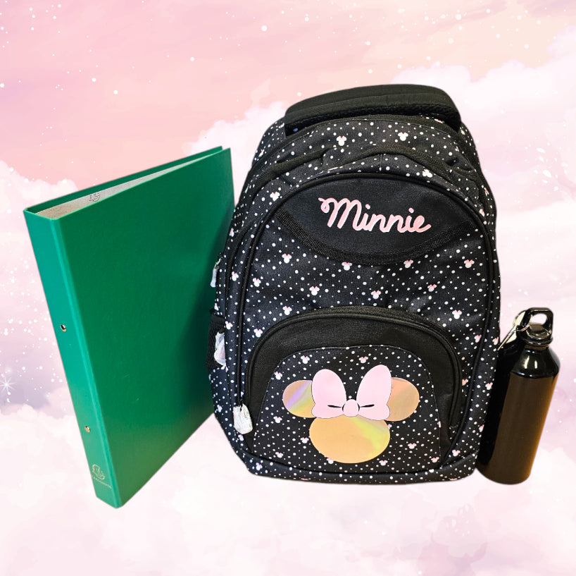 Sac à Dos Enfant Premium 39cm | Minnie Rainbow | 3 Compartiments - Calincaline.be