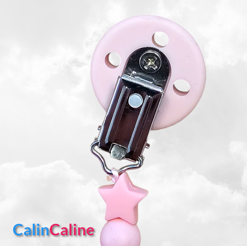 Attache Sucette A Perles En Silicone | Prénom Personnalisée | Biche - Calincaline.be