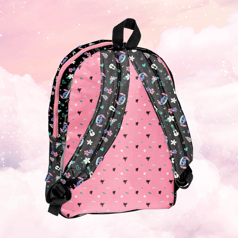 Petit Sac à Dos Enfant Premium 31cm | Stitch et Angel | 1 Compartiment