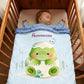 Couverture Plaid Baby Dinosaure | 70cm x 95cm | Couleur minky au choix