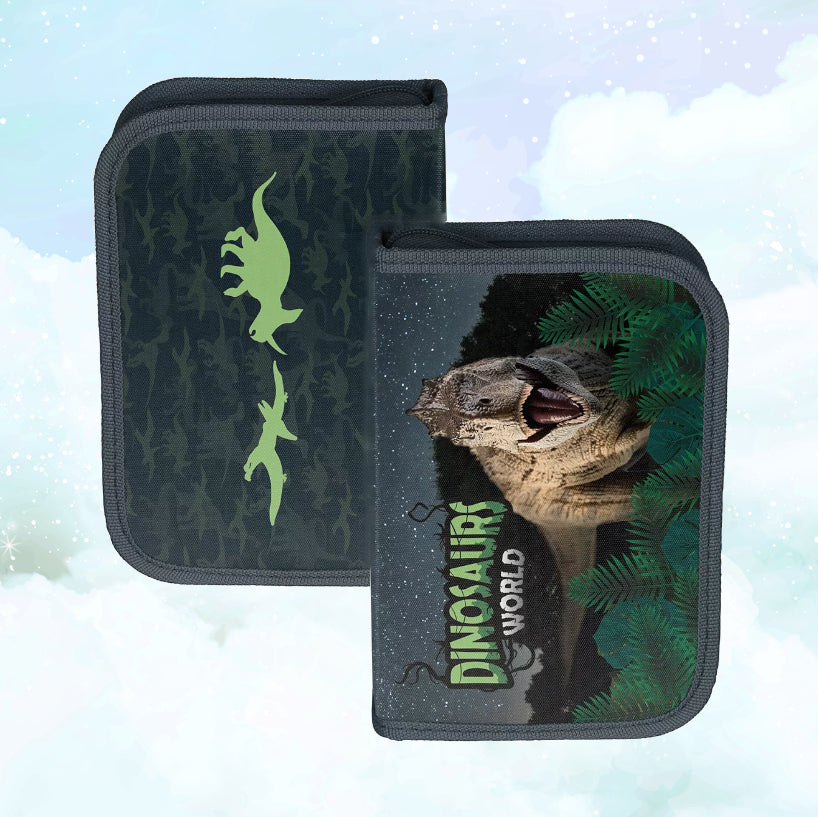 Plumier enfant 19cm | Dinosaurs Worlds | Sans ustensiles
