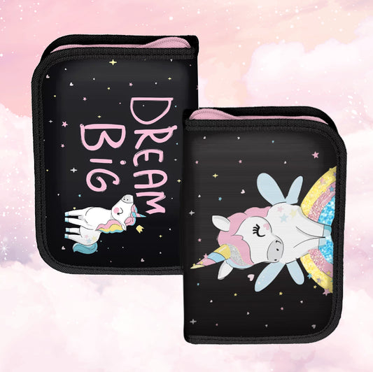 Plumier enfant 19cm | Licorne Arc-En-Ciel | Sans ustensiles