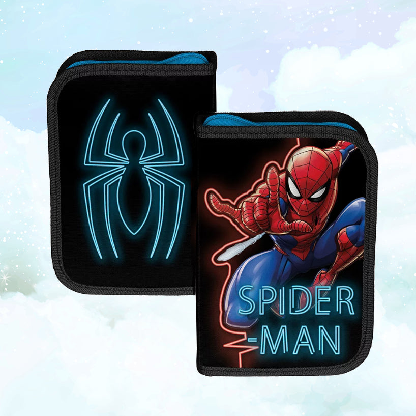 Plumier enfant 19cm | Spiderman Blue | Sans ustensiles