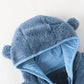 Veste Polaire Enfant -Bleu Jeans- | Message Brodé | De 6mois à 2 ans