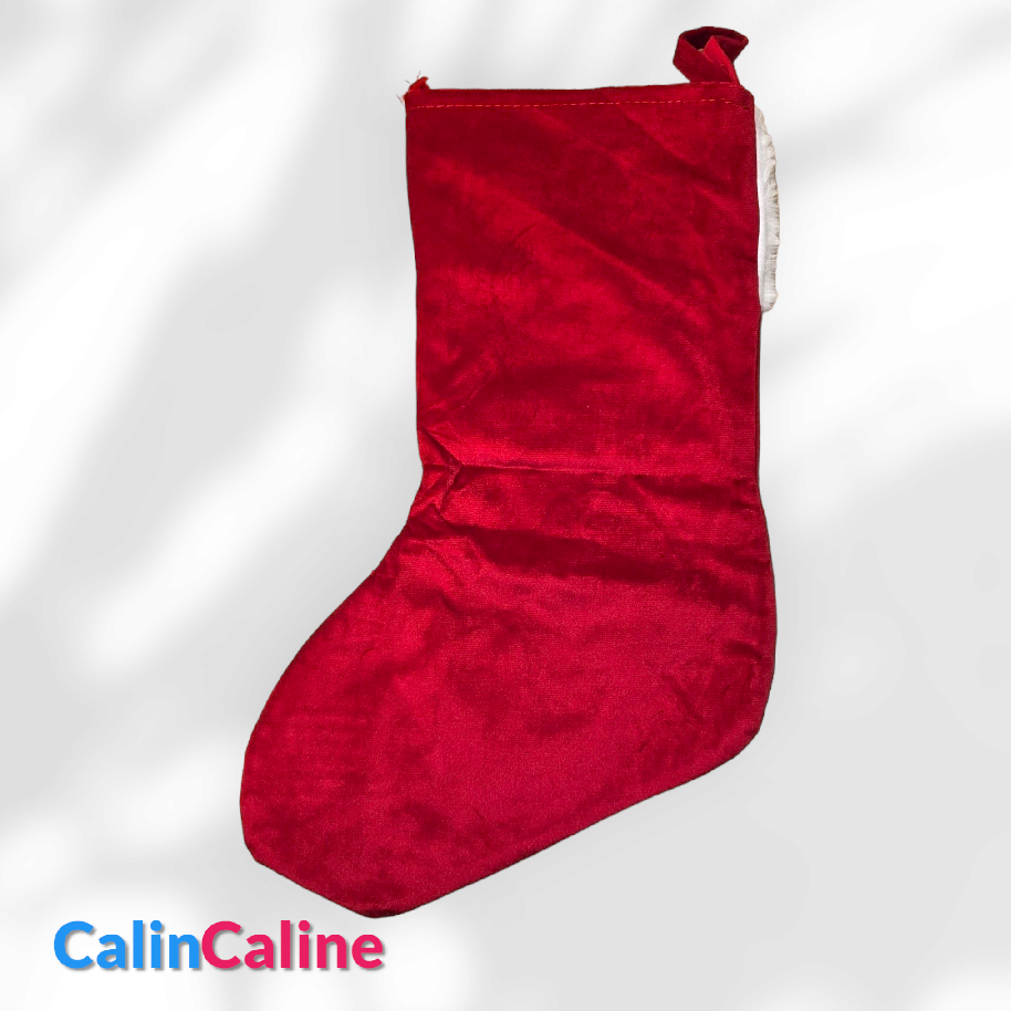 Botte de Noël Rouge personnalisée | Flocon de Neige | 38cm