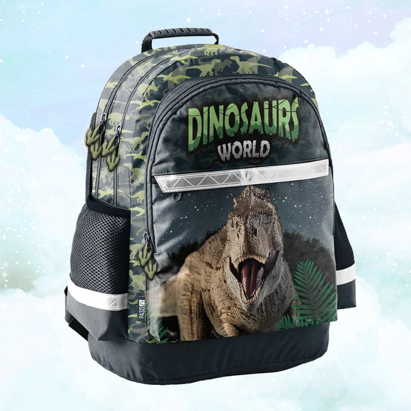 Sac à Dos Enfant Premium 42cm | Dinosaur World | 2 Compartiments