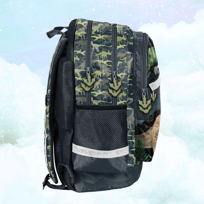 Sac à Dos Enfant Premium 42cm | Dinosaur World | 2 Compartiments