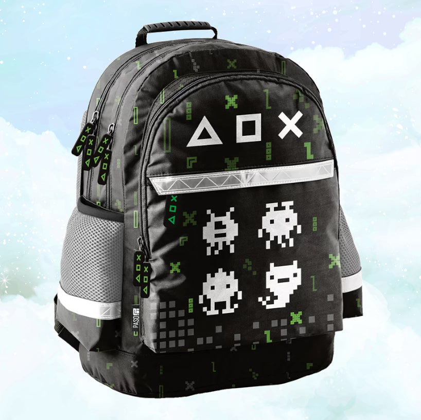 Sac à Dos Enfant Premium 41cm | Gaming Noir | 2 Compartiments