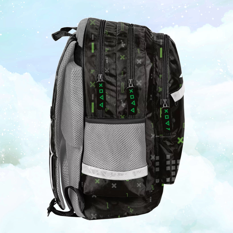 Sac à Dos Enfant Premium 41cm | Gaming Noir | 2 Compartiments