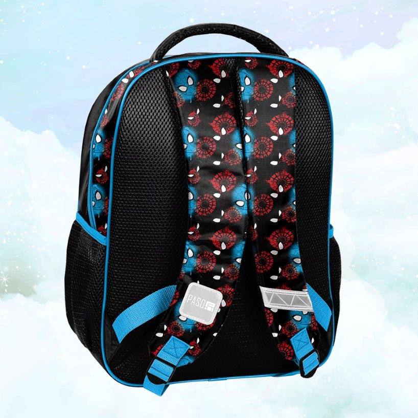 Sac à Dos Enfant Premium 38cm | Spiderman Blue | 2 Compartiments