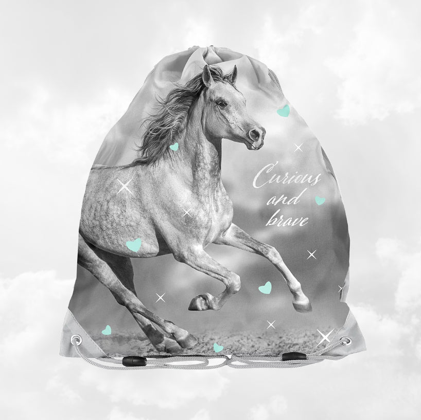 Sac de gym | Sac à chaussures Enfant 38cm | Cheval Sauvage