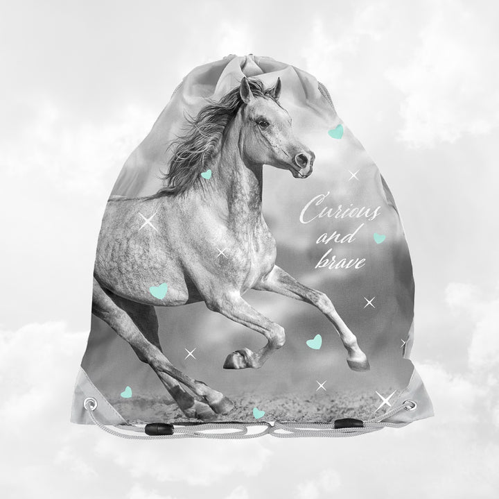 Sac de gym | Sac à chaussures Enfant 38cm | Cheval Sauvage