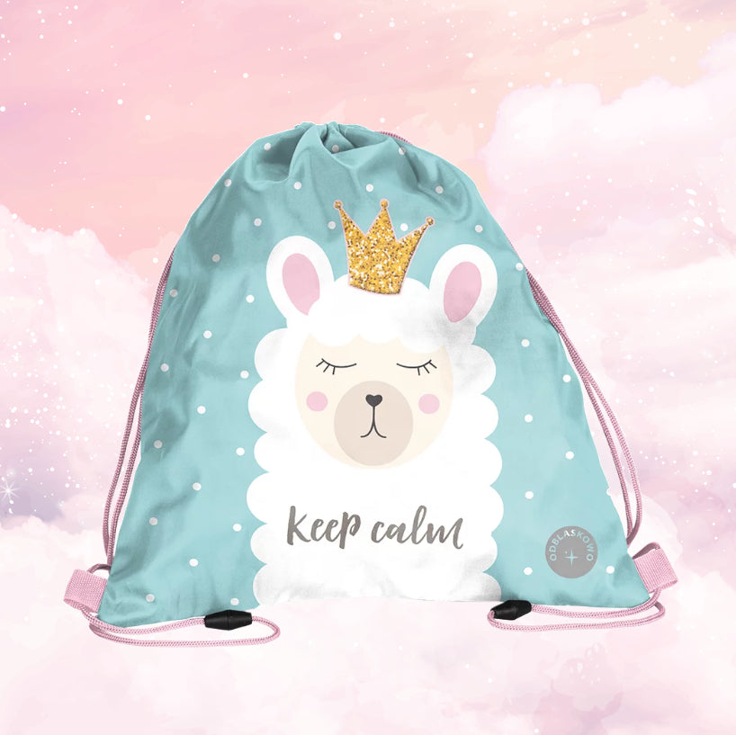 Sac de gym | Sac à chaussures Enfant 38cm | Lama Cyan