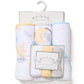 Trio Capes de bain Lunes 0-3 ans | 71cm x 71cm | Prénom Brodé - Calincaline.be
