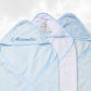 Trio Capes de bain Marin 0-3 ans | 71cm x 71cm | Prénom Brodé