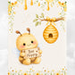 Couverture Plaid Bébé | Abeille Bee Happy | 70cm x 95cm | A Personnaliser