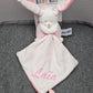 Pantin avec doudou lapin fille 12 cm personnalisé | BabyNat