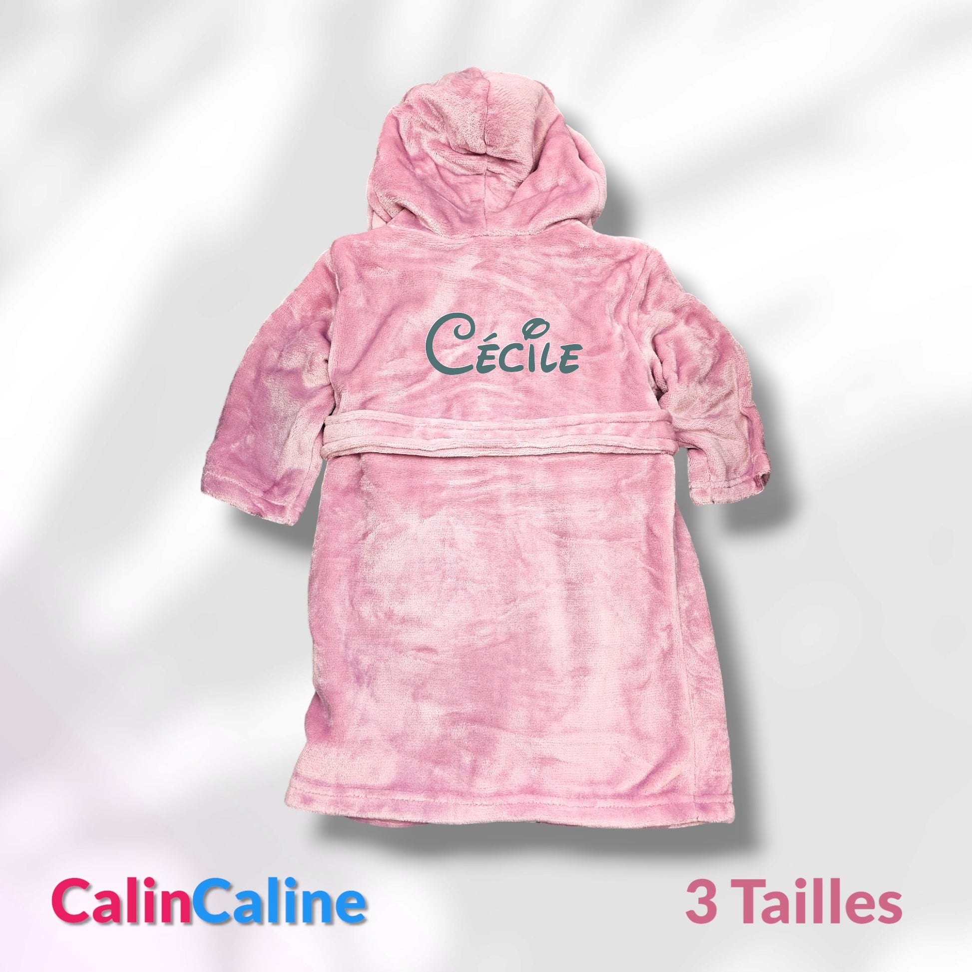 Peignoir enfant 6-24 mois  | Rose Fox | Prénom brodé | 3 tailles