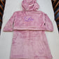 Peignoir enfant 6-24 mois | Rose Fox | Prénom brodé | 3 tailles - Calincaline.be