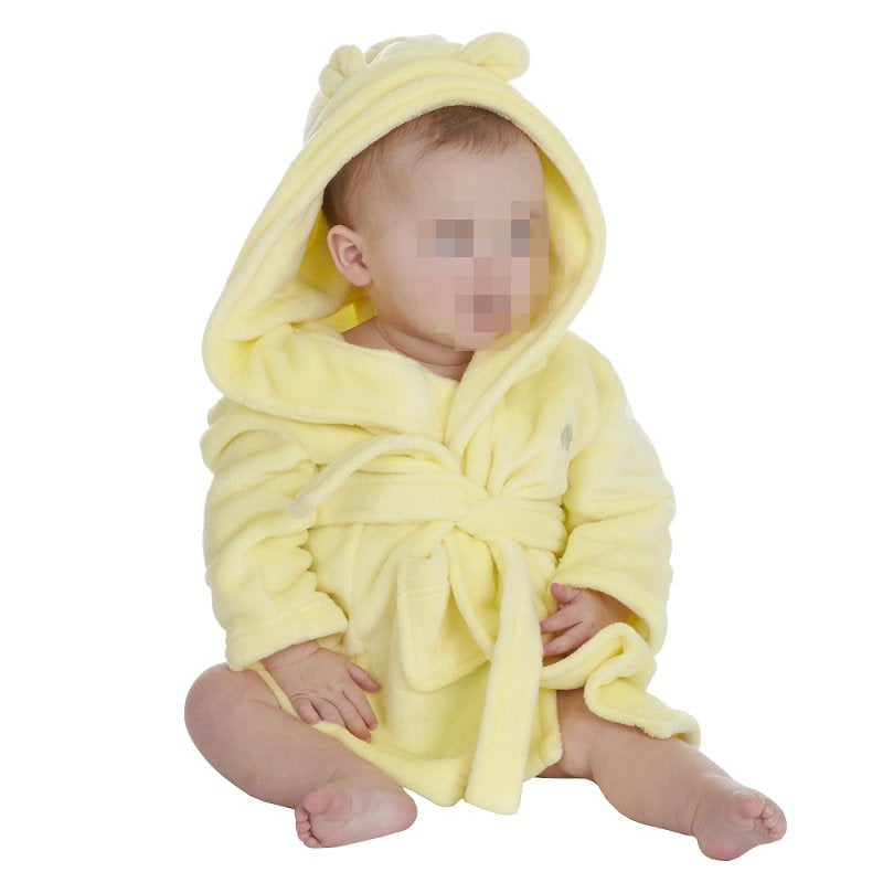 Peignoir enfant | Jaune | Personnalisé avec prénom | 3 tailles
