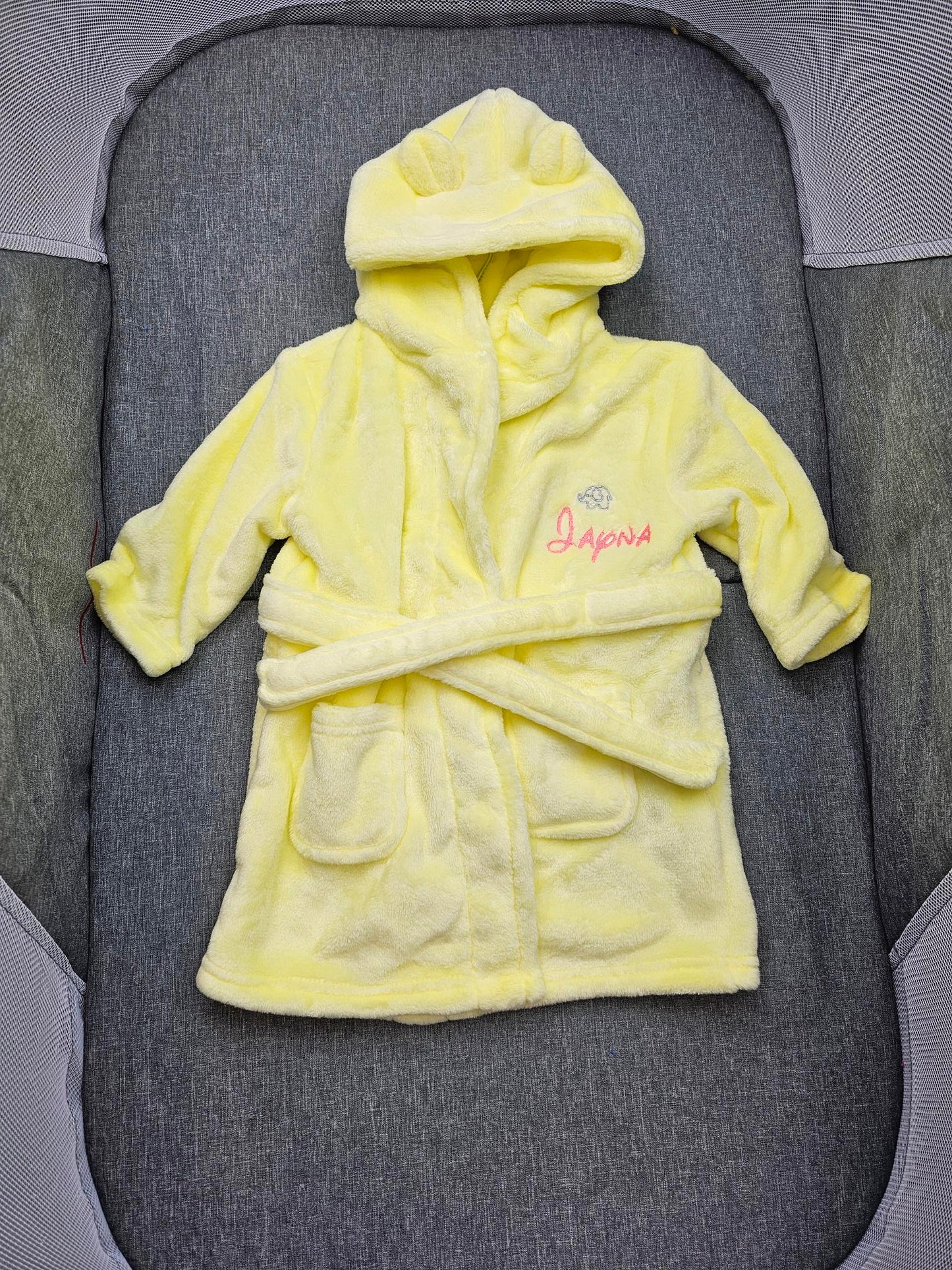Peignoir enfant | Jaune | Personnalisé avec prénom | 3 tailles