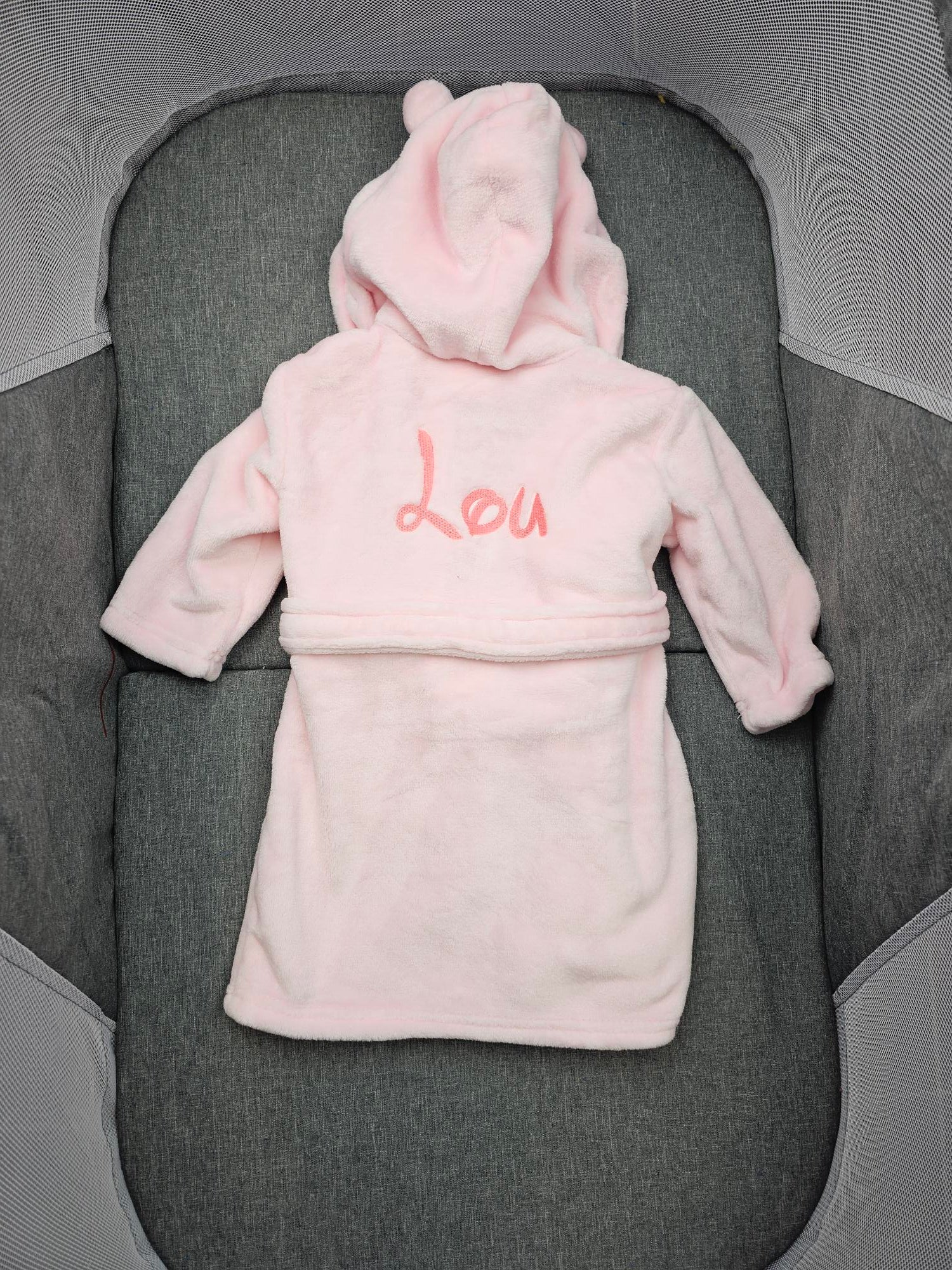 Peignoir enfant | Rose | Personnalisé avec prénom | 3 tailles