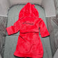 Peignoir enfant | Rouge | Personnalisé avec prénom | 3 tailles