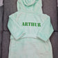 Peignoir enfant | Vert menthe | Personnalisé avec prénom | 3 tailles - Calincaline.be