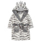 Peignoir Zèbre enfant | Gris et Blanc | Personnalisé avec prénom | 3 tailles