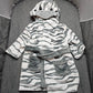 Peignoir Zèbre enfant | Gris et Blanc | Personnalisé avec prénom | 3 tailles