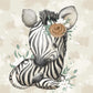 Couverture Plaid Baby Zebra | 70cm x 95cm | Couleur minky au choix