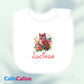 Personalized White Baby Bib | One Size | Figure of your choice