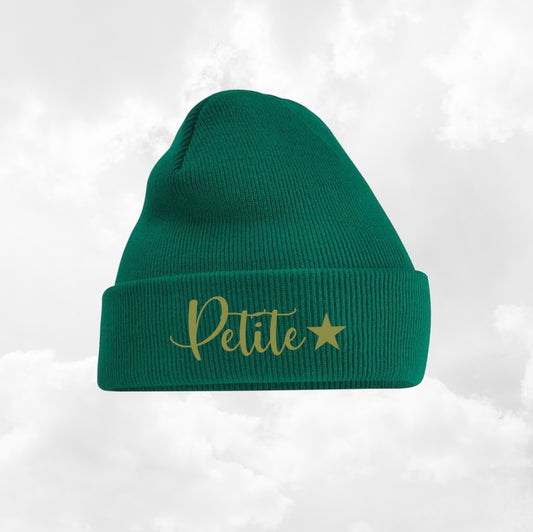Bonnet Rabat Avec Prénom Brodé | Taille Unique | Vert Bouteille