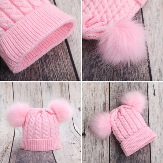Personalized Pink Baby Hat With Pompom | 3-18 months