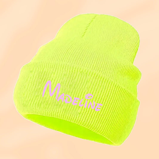Personalized Yellow Smile Hat With First Name | Unique size